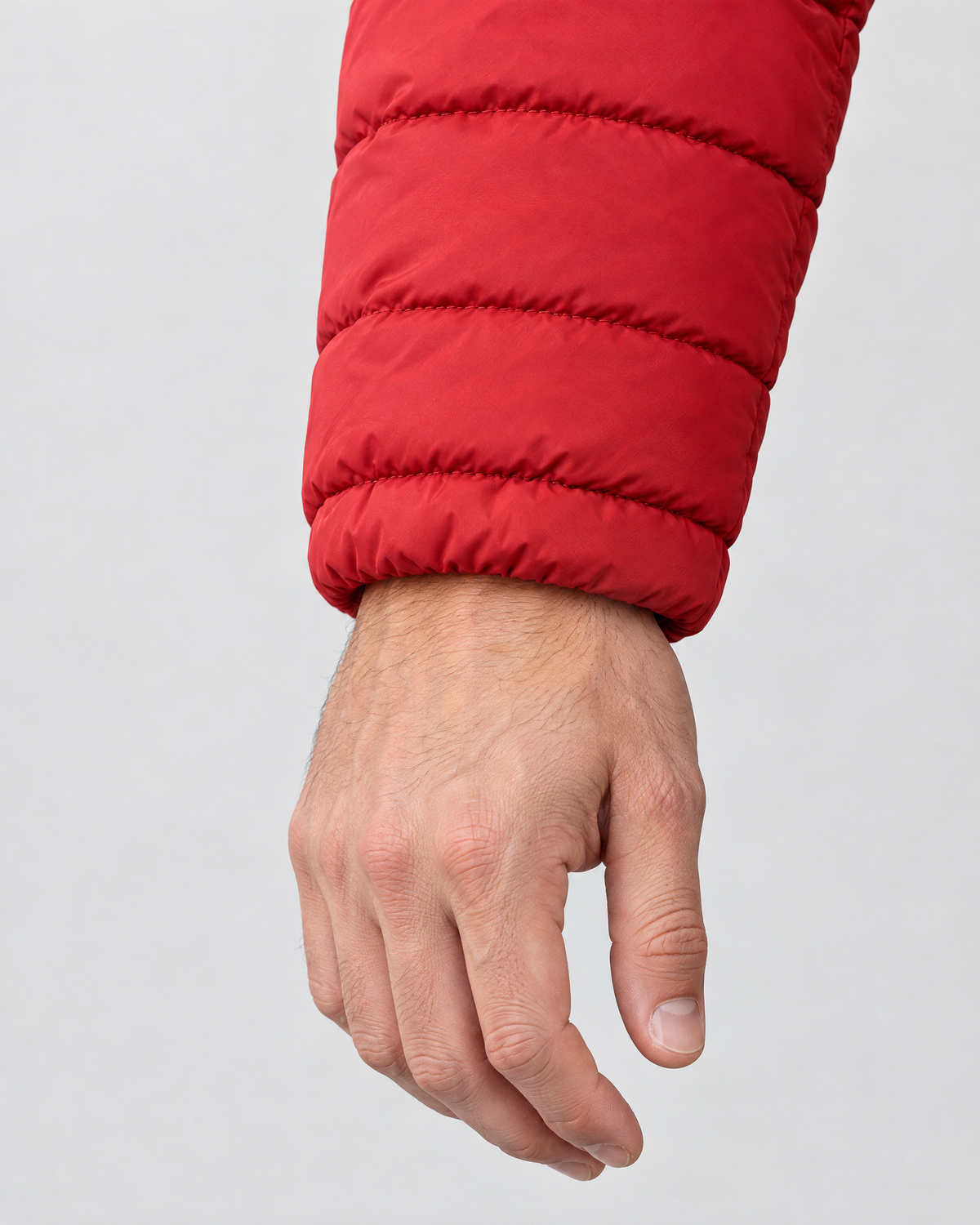 Men's USB Heated Jacket — 2 Areas Heated Red — cuff detail [WB gallery 11/5]
