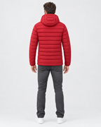 Men's USB Heated Jacket — 2 Areas Heated Red — full back [WB gallery 11/3]