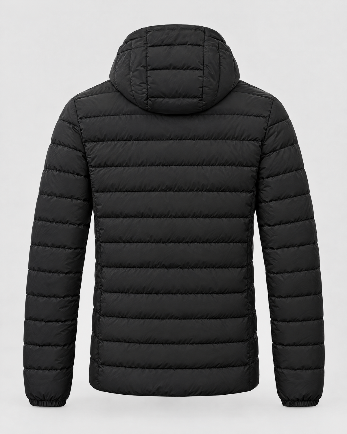 Men's USB Heated Jacket — 8 Areas Heated Black — product back [WB gallery 12/7]