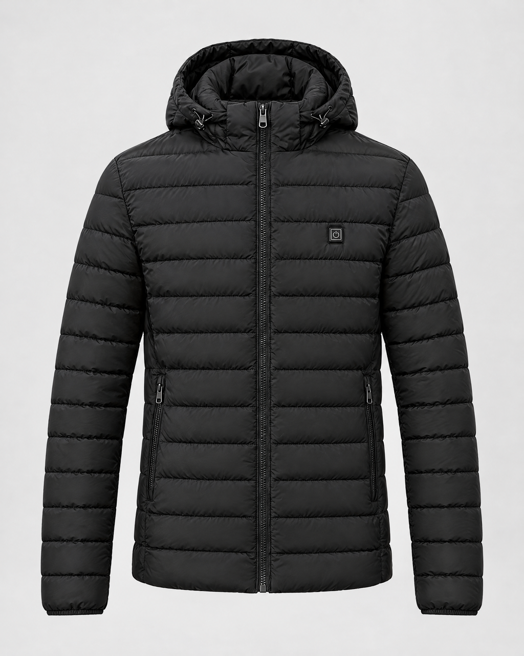 Men's USB Heated Jacket — 8 Areas Heated Black — product front [WB gallery 12/6]
