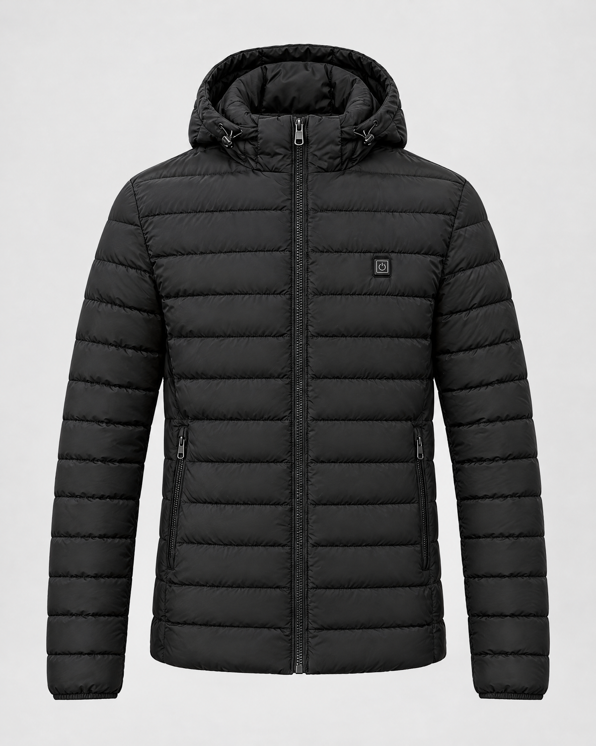 Men's USB Heated Jacket — 8 Areas Heated Black — product front [WB gallery 12/6]