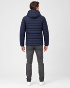 Men's USB Heated Jacket — 8 Areas Heated Blue — full back [WB gallery 13/3]