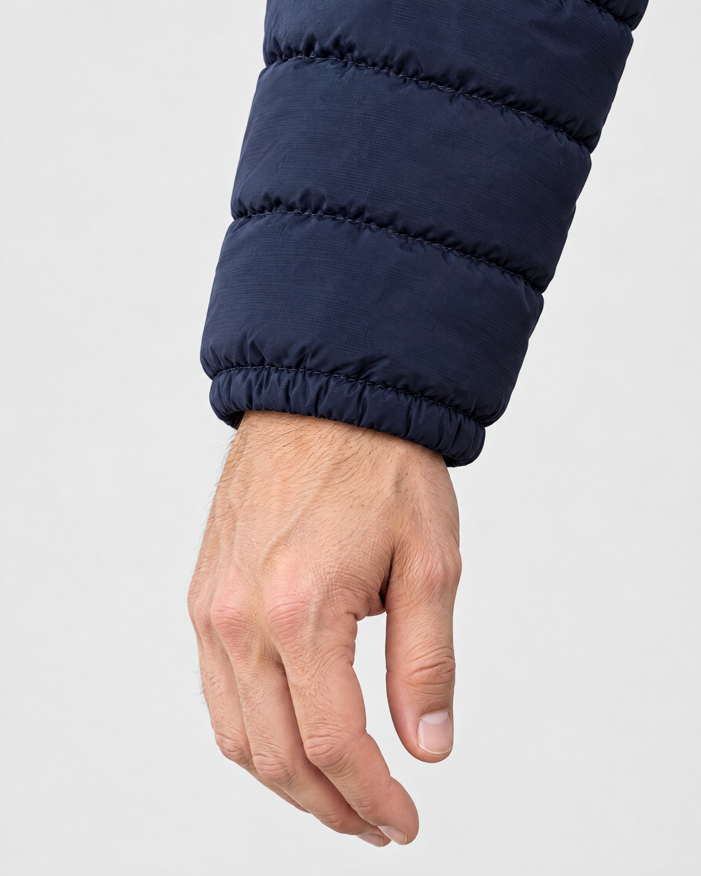 Men's USB Heated Jacket — 8 Areas Heated Blue — cuff detail [WB gallery 13/5]