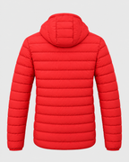 Men's USB Heated Jacket — 8 Areas Heated Red — product back [WB gallery 14/7]