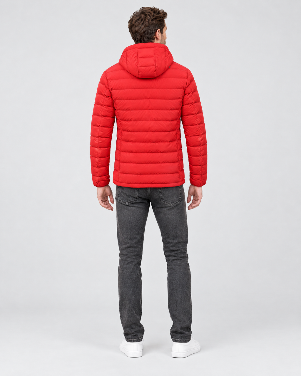 Men's USB Heated Jacket — 8 Areas Heated Red — full back [WB gallery 14/3]