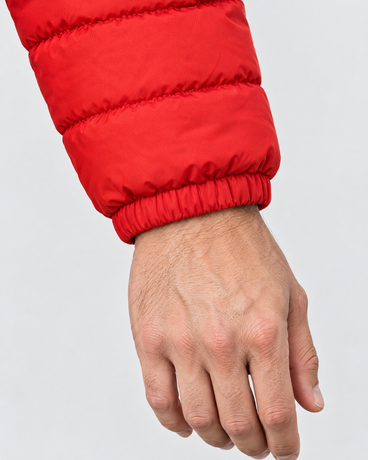 Men's USB Heated Jacket — 8 Areas Heated Red — cuff detail [WB gallery 14/5]