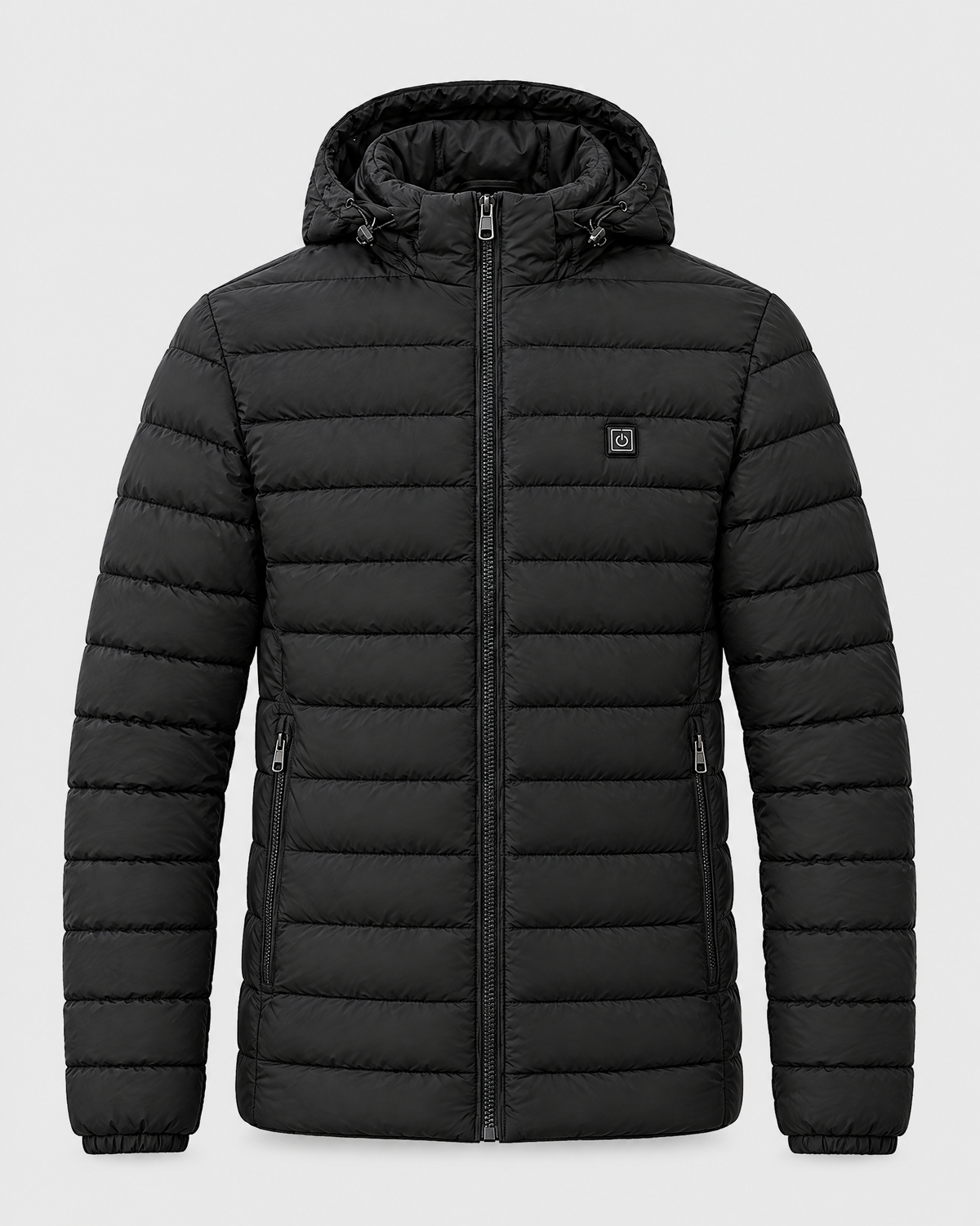 Men's USB Heated Jacket — 9 Areas Heated Black — product front [WB gallery 15/6]