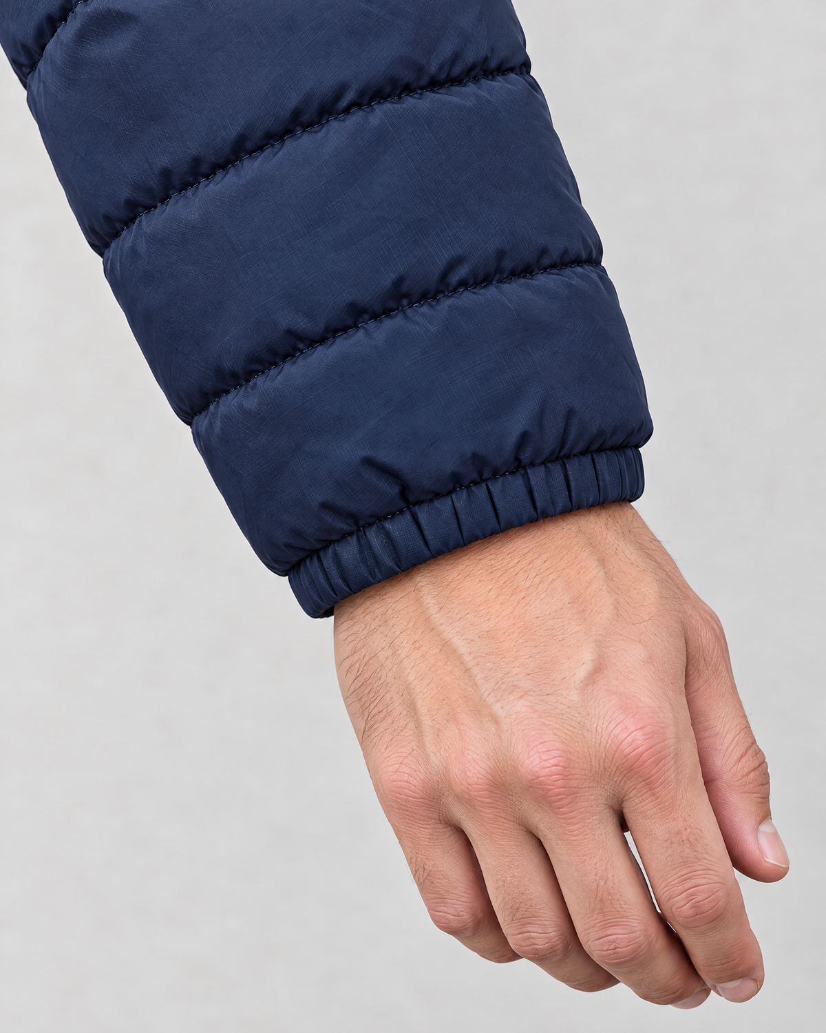 Men's USB Heated Jacket — 9 Areas Heated Blue — cuff detail [WB gallery 16/5]
