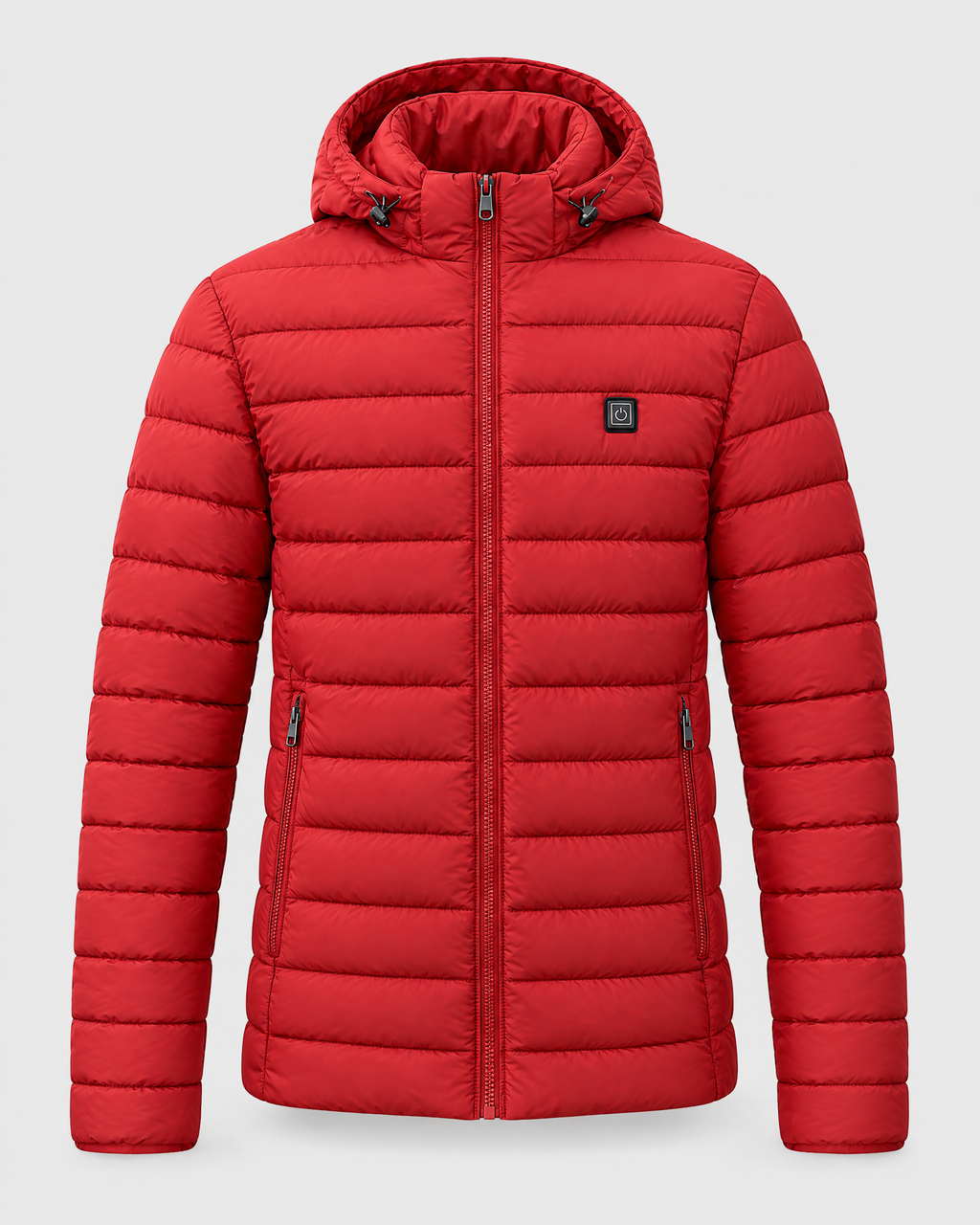 Men's USB Heated Jacket — 9 Areas Heated Red — product front [WB gallery 17/6]