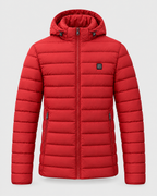 Men's USB Heated Jacket — 9 Areas Heated Red — product front [WB gallery 17/6]