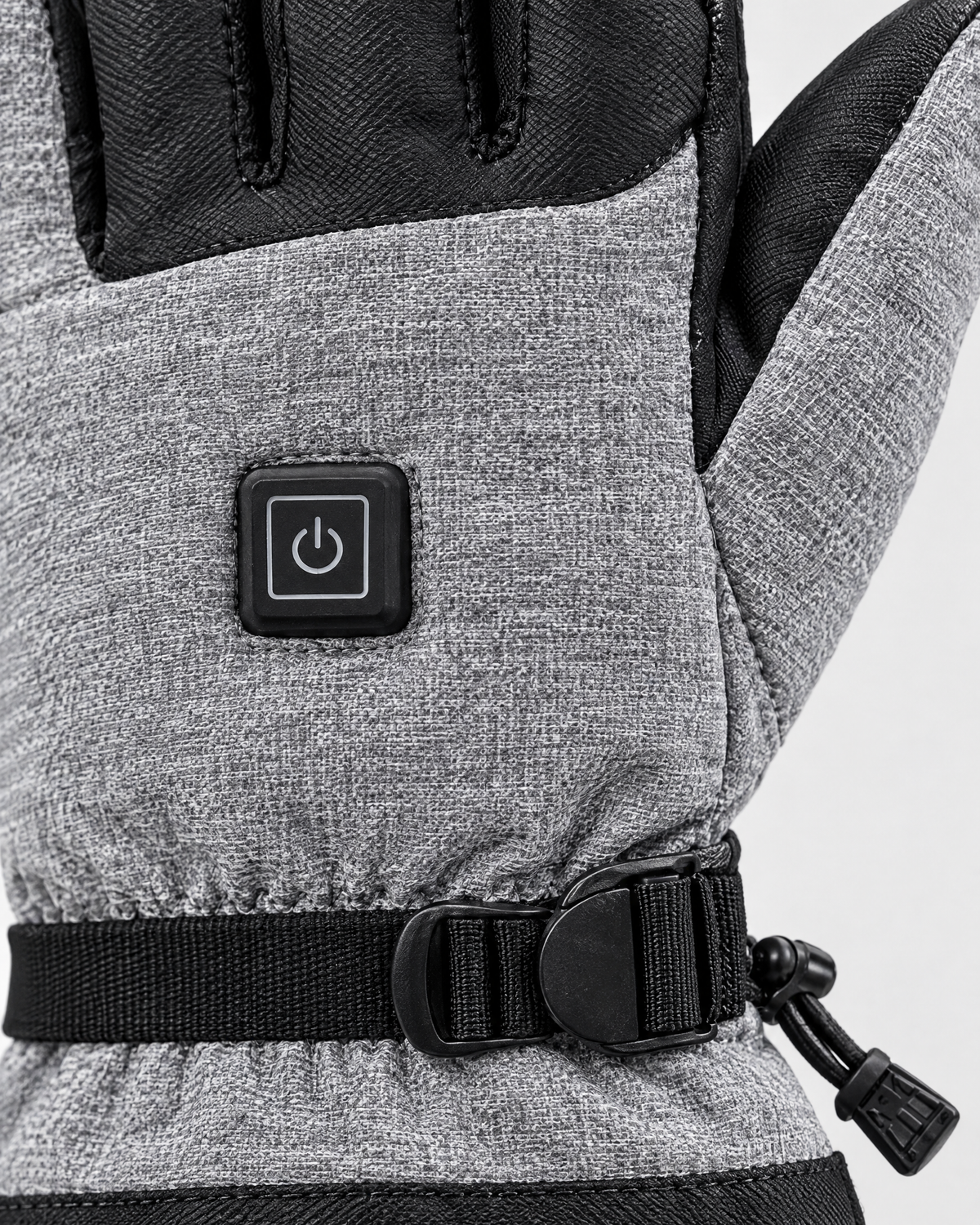 Electric Heated Winter Gloves — Y006 Gray Gloves Pair — material [WB gallery 18/4]