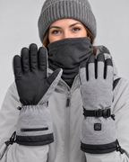 Electric Heated Winter Gloves — Y006 Gray Gloves Pair — fit detail [WB gallery 18/5]
