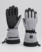Electric Heated Winter Gloves — Y006 Gray Gloves BatteryBox Pair — product front [WB gallery 19/2]