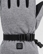 Electric Heated Winter Gloves — Y006 Gray Gloves BatteryBox Pair — material [WB gallery 19/4]