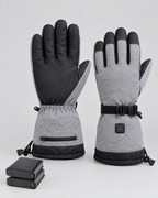 Electric Heated Winter Gloves — Y006 Gray Gloves 4000mAh Battery Box — product back [WB gallery 20/3]