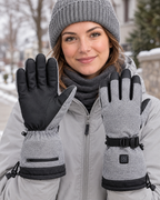 Electric Heated Winter Gloves — Y006 Gray Gloves 4000mAh Battery Box — lifestyle [WB gallery 20/6]
