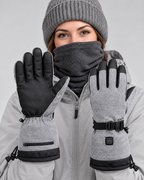Electric Heated Winter Gloves — Y006 Gray Gloves 4000mAh Battery Box — fit detail [WB gallery 20/5]