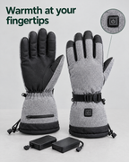 Electric Heated Winter Gloves — Y006 Gray Gloves BatteryBox Pair — feature guide [WB gallery 19/7]