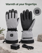 Electric Heated Winter Gloves — Y006 Gray Gloves KC 5000mAh Battery Box — feature guide [WB gallery 21/7]