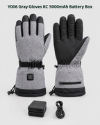 Electric Heated Winter Gloves — Y006 Gray Gloves KC 5000mAh Battery Box — contents guide [WB gallery 21/8]