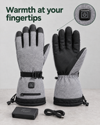Electric Heated Winter Gloves — Y006 Gray Gloves 6000mAh Battery Box — feature guide [WB gallery 22/7]