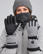 Electric Heated Winter Gloves — Y006 Gray Gloves 6000mAh Battery Box — fit detail [WB gallery 22/5]