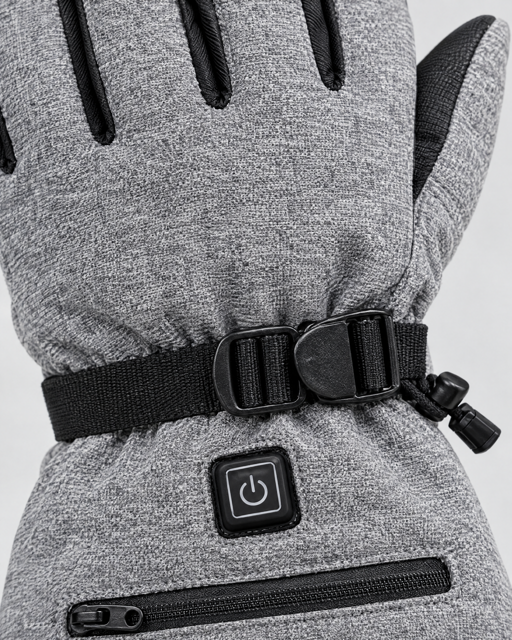 Electric Heated Winter Gloves — Y006 Gray Gloves 6000mAh Battery Box — material [WB gallery 22/4]