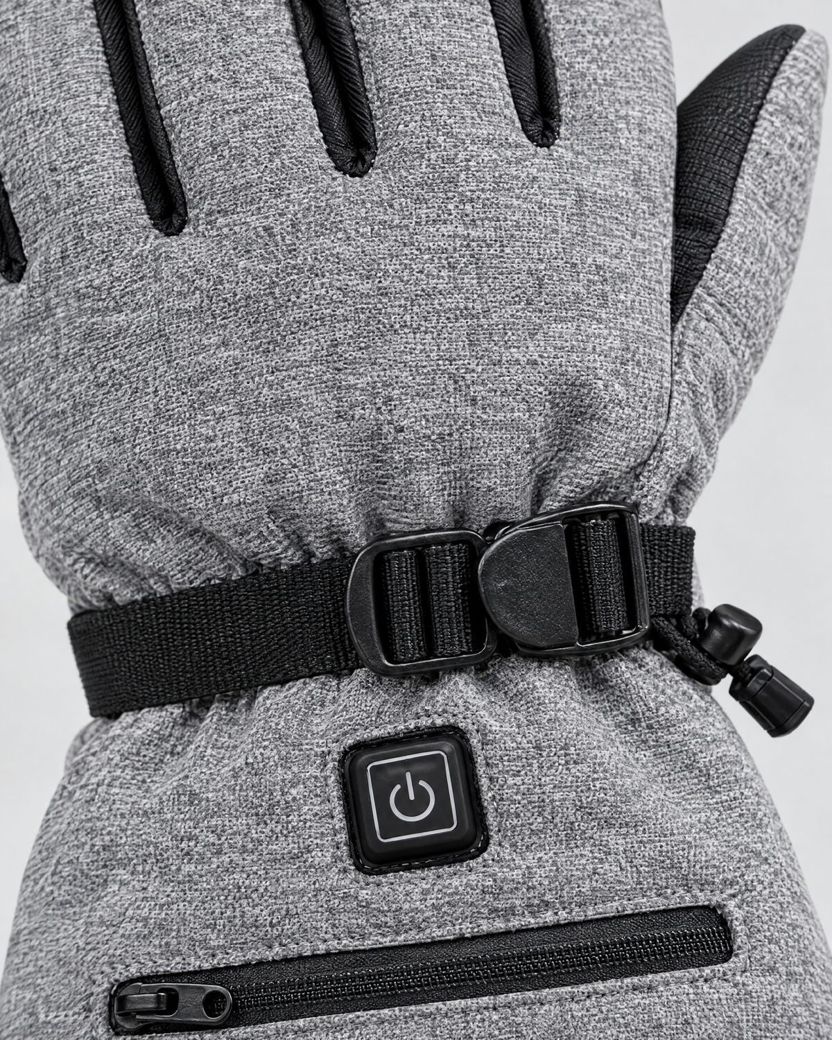 Electric Heated Winter Gloves — Y006 Gray Gloves 6000mAh Battery Box — material [WB gallery 22/4]
