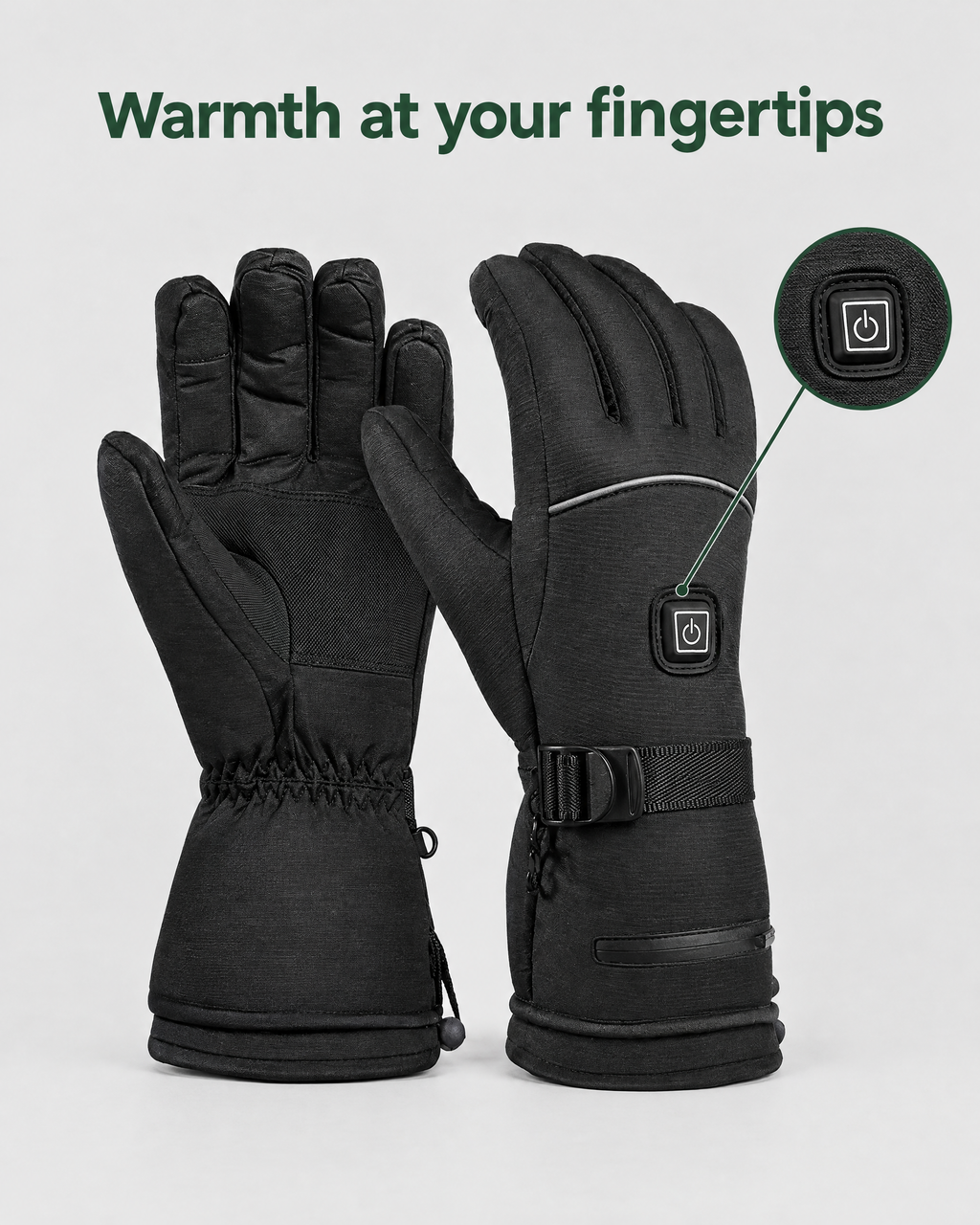 Electric Heated Winter Gloves — AB9008 Black Gloves Pair — feature guide [WB gallery 23/7]