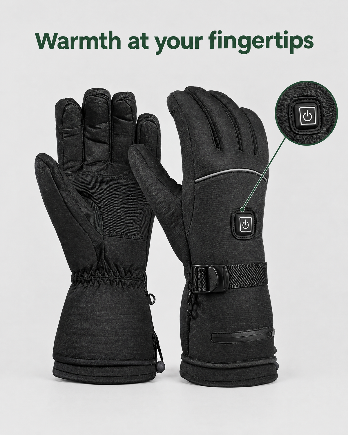 Electric Heated Winter Gloves — AB9008 Black Gloves Pair — feature guide [WB gallery 23/7]