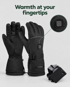Electric Heated Winter Gloves — AB9008 Black Gloves BatteryBox Pair — feature guide [WB gallery 24/7]