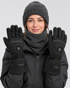 Electric Heated Winter Gloves — AB9008 Black Gloves 4000mAh Battery Box — fit detail [WB gallery 25/5]
