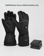 Electric Heated Winter Gloves — AB9008 Black Gloves 4000mAh Battery Box — contents guide [WB gallery 25/8]