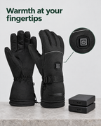 Electric Heated Winter Gloves — AB9008 Black Gloves 5000mAh Battery Box — feature guide [WB gallery 26/7]