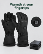 Electric Heated Winter Gloves — AB9008 Black Gloves 6000mAh Battery Box — feature guide [WB gallery 27/7]