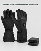 Electric Heated Winter Gloves — AB9008 Black Gloves 6000mAh Battery Box — contents guide [WB gallery 27/8]