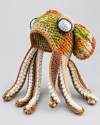 Crochet Octopus Beanie — Light Khaki Green — product front [WB gallery 28/2]