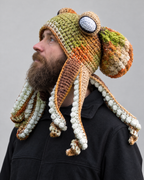 Crochet Octopus Beanie — Light Khaki Green — hero [WB gallery 28/1]