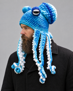 Crochet Octopus Beanie — Blue White — hero [WB gallery 33/1]