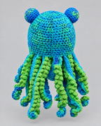 Crochet Octopus Beanie — Blue Green — product back [WB gallery 31/3]