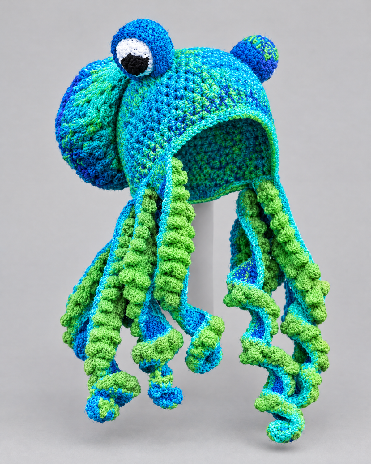 Crochet Octopus Beanie — Blue Green — product front [WB gallery 31/2]