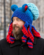 Crochet Octopus Beanie — Sapphire Blue Red — lifestyle [WB gallery 38/6]