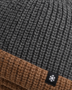 Men's Fleece-Lined Knit Beanie — Snowflake Logo Beanie - Gray — material [WB gallery 40/4]