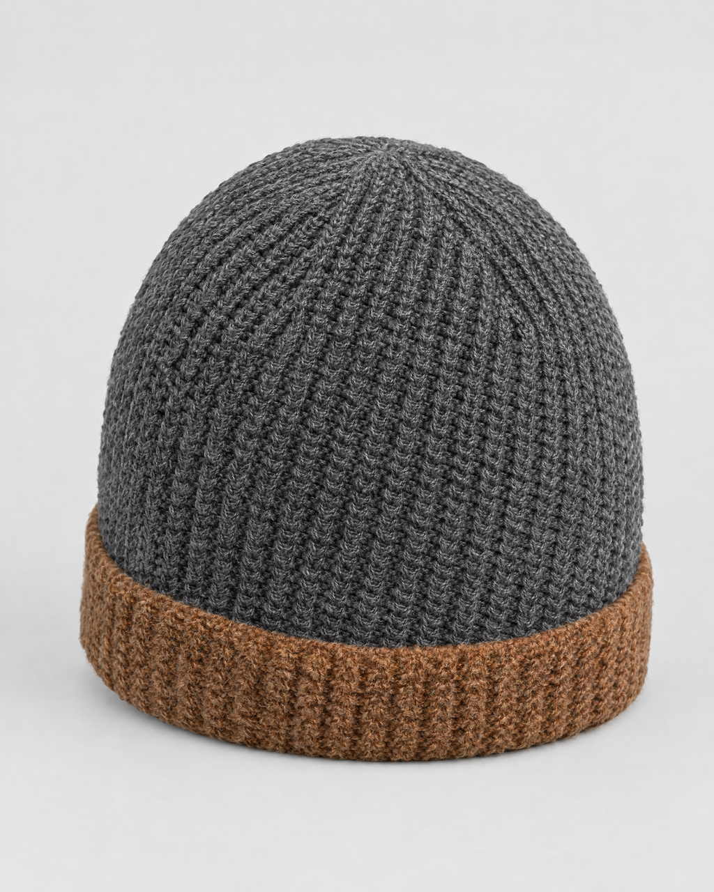 Men's Fleece-Lined Knit Beanie — Snowflake Logo Beanie - Gray — product back [WB gallery 40/3]