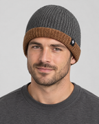 Men's Fleece-Lined Knit Beanie — Snowflake Logo Beanie - Gray — hero [WB gallery 40/1]