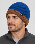 Men's Fleece-Lined Knit Beanie — Snowflake Logo Beanie - Blue — hero [WB gallery 42/1]