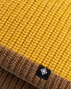 Men's Fleece-Lined Knit Beanie — Snowflake Logo Beanie - Yellow — material [WB gallery 41/4]