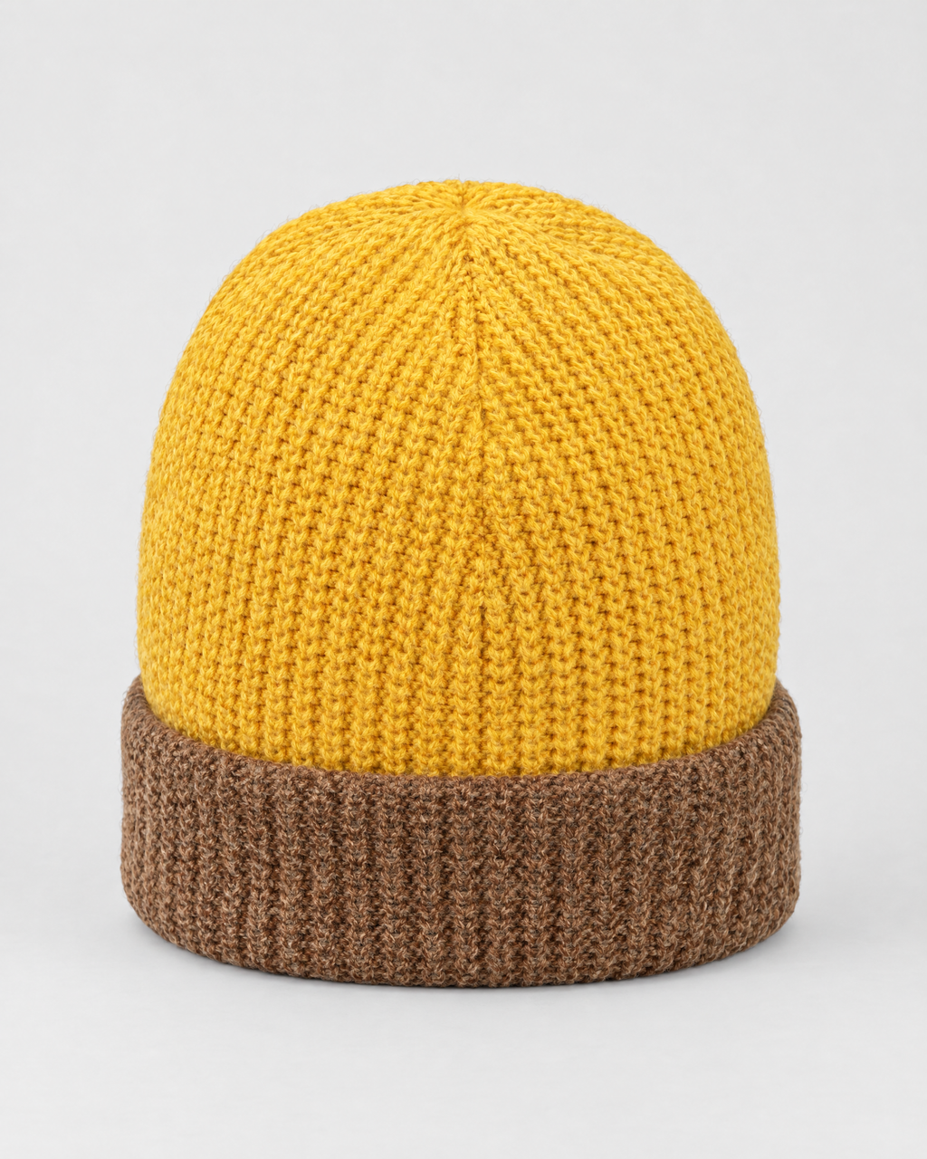 Men's Fleece-Lined Knit Beanie — Snowflake Logo Beanie - Yellow — product back [WB gallery 41/3]