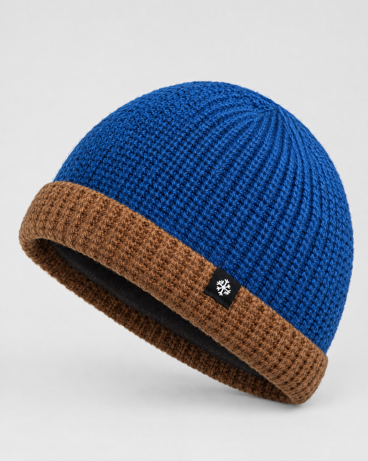 Men's Fleece-Lined Knit Beanie — Snowflake Logo Beanie - Blue — product front [WB gallery 42/2]