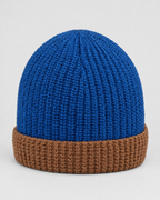 Men's Fleece-Lined Knit Beanie — Snowflake Logo Beanie - Blue — product back [WB gallery 42/3]